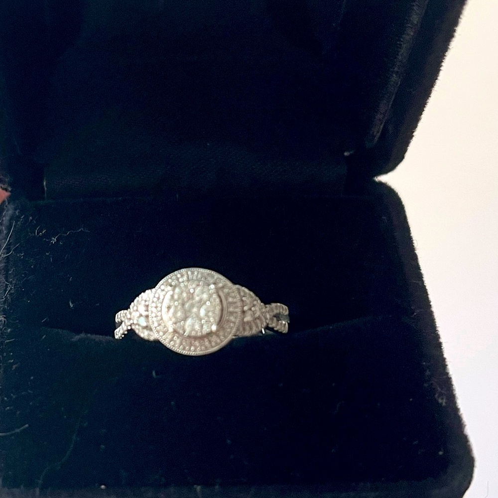 14K .50CT DIA CLUSTER HALO BRIDAL RING SIZE 7 Paid $2,500.00